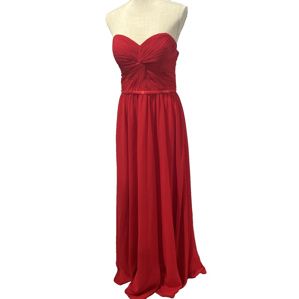 Strapless Red Maxi Dress - Elegant Evening Gown